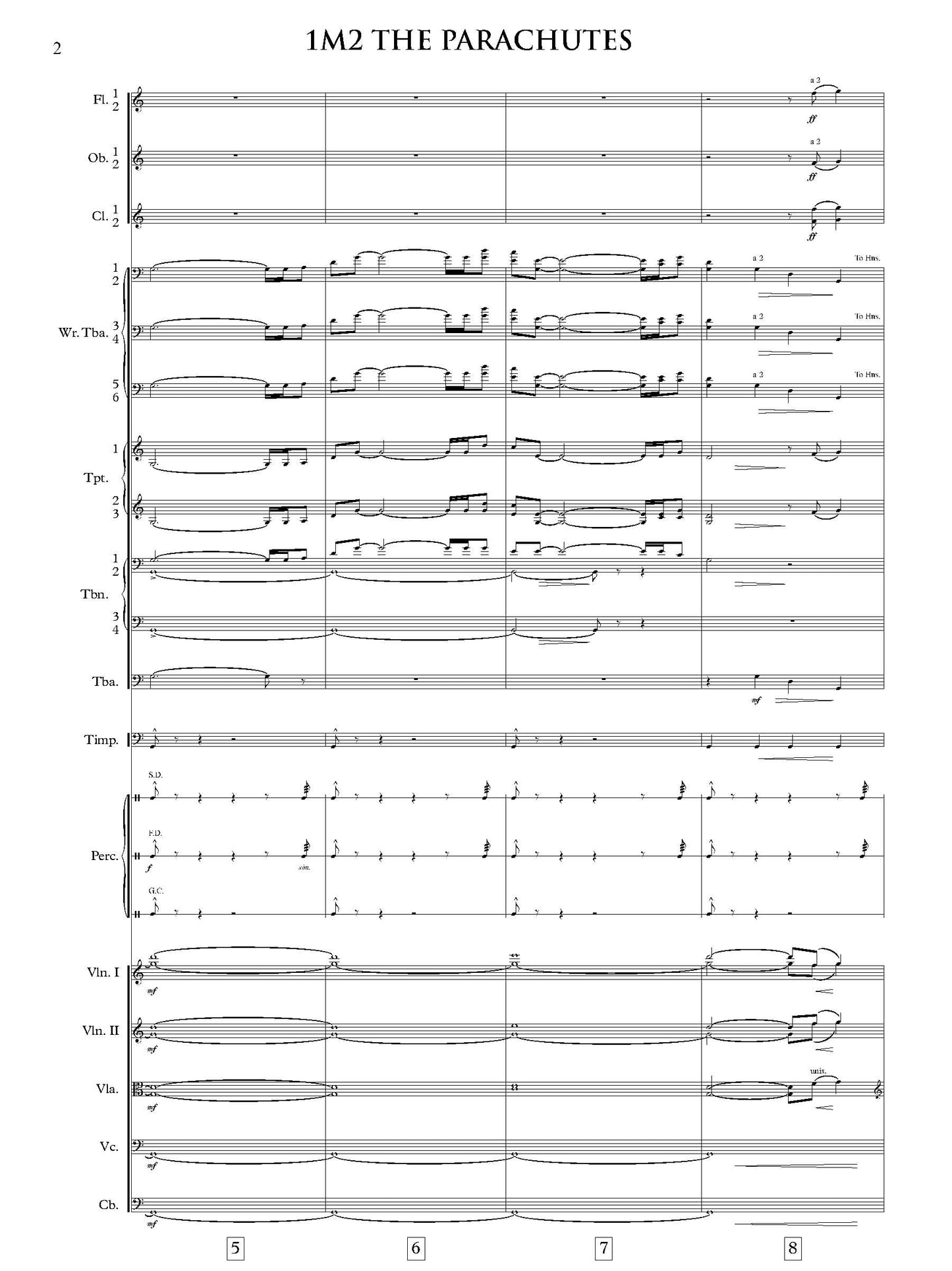 THE PARACHUTES from Air Force One - Jerry Goldsmith (Score Only) **DIGITAL DOWNLOAD**