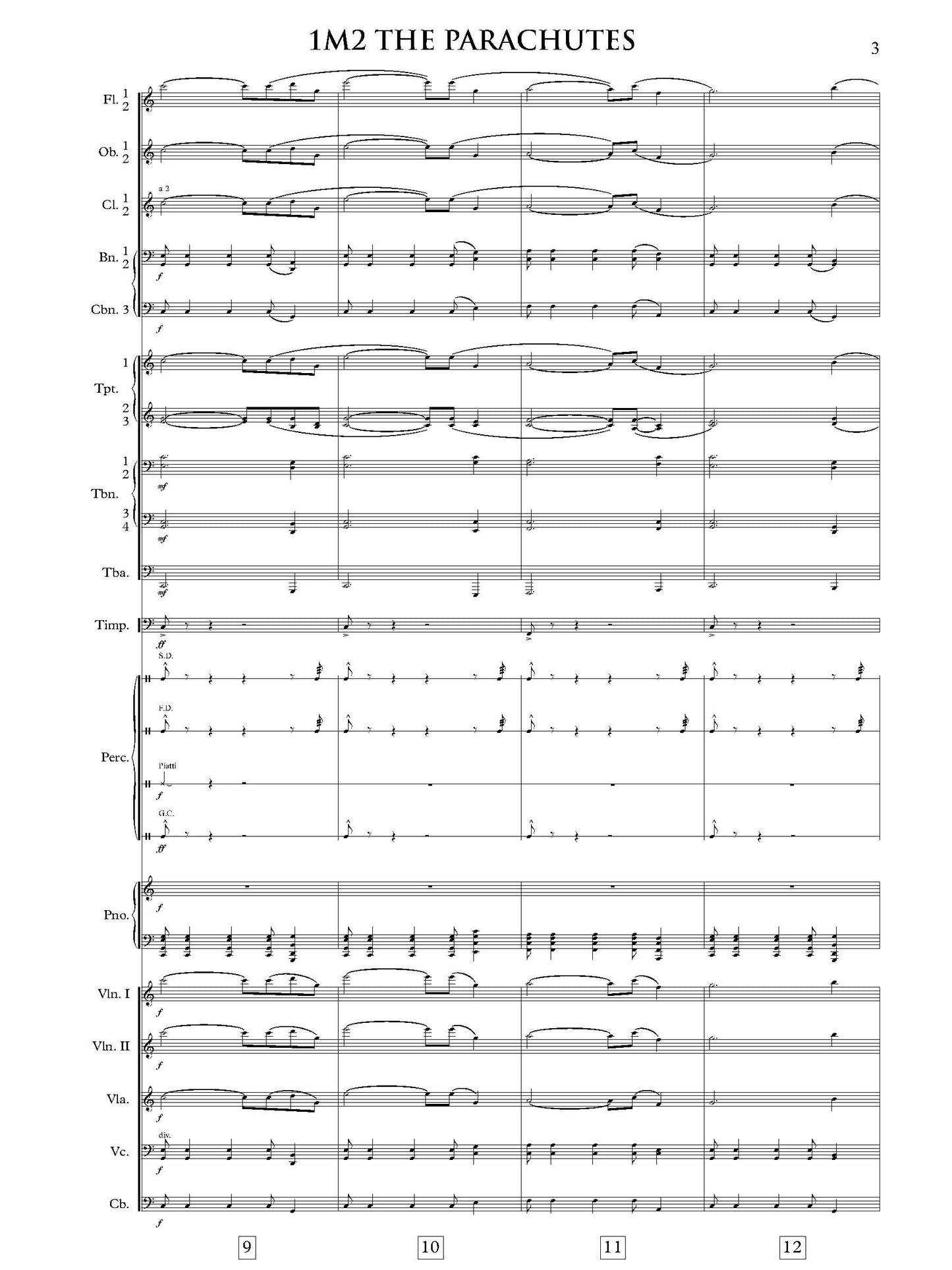 THE PARACHUTES from Air Force One - Jerry Goldsmith (Score Only) **DIGITAL DOWNLOAD**