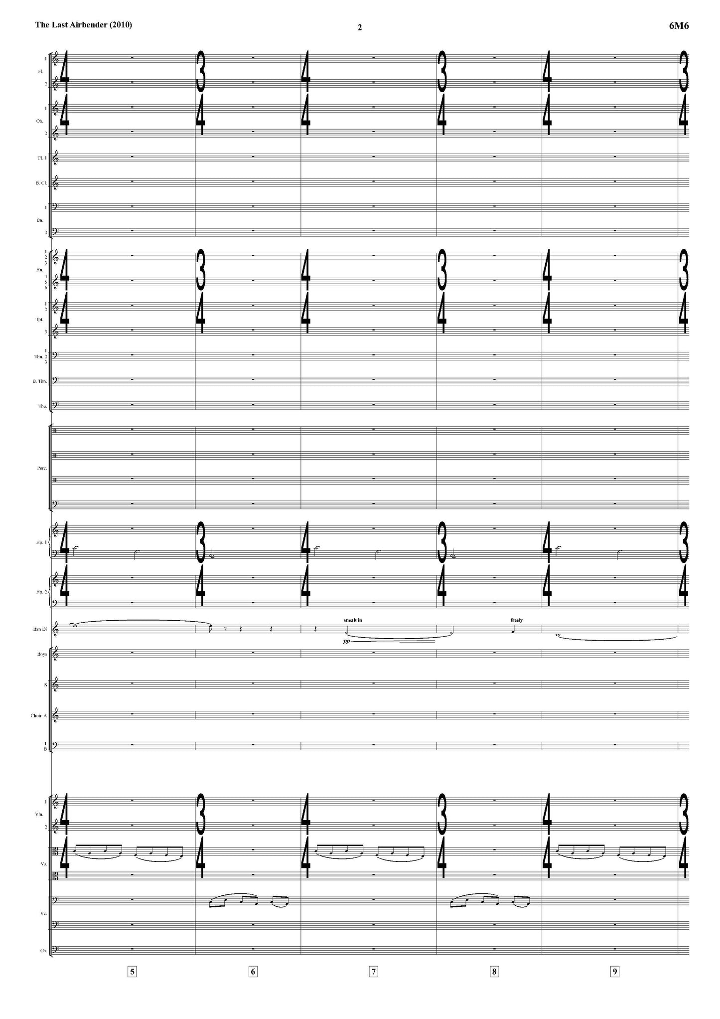 THE WAVE (FLOW LIKE WATER) from The Last Airbender - James Newton Howard (Score Only) **DIGITAL DOWNLOAD**