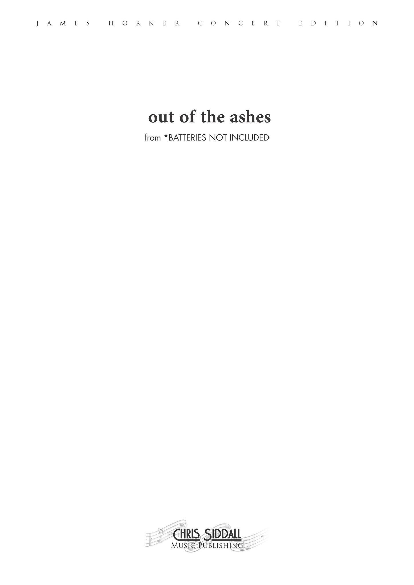 OUT OF THE ASHES from *batteries not included - James Horner (Score Only) **DIGITAL DOWNLOAD**