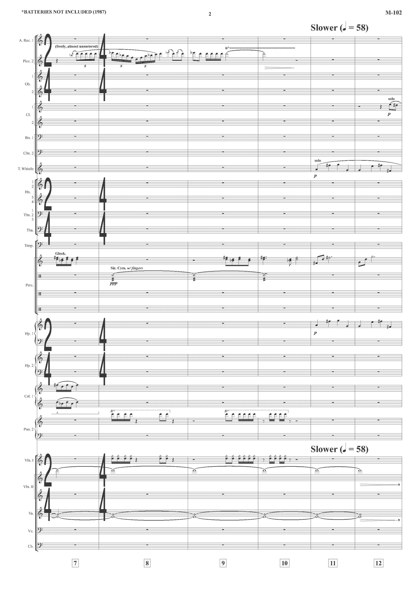 OUT OF THE ASHES from *batteries not included - James Horner (Score Only) **DIGITAL DOWNLOAD**