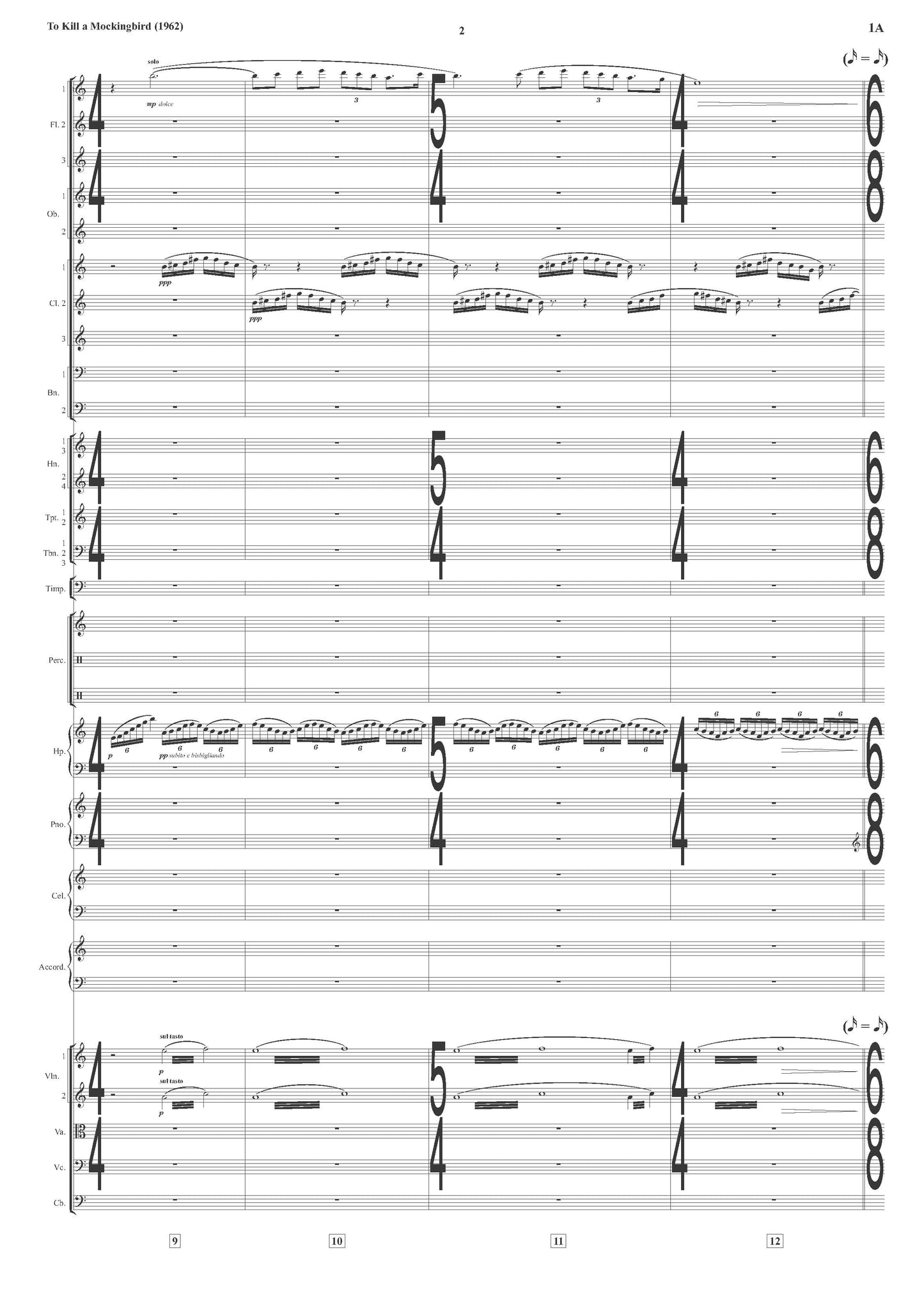 MAIN TITLE from To Kill a Mockingbird - Elmer Bernstein (Score & Parts) **DIGITAL DOWNLOAD**