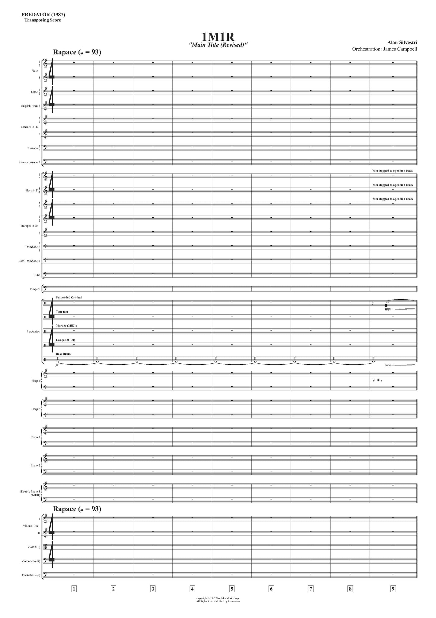 MAIN TITLE from Predator - Alan Silvestri (Score Only) **DIGITAL DOWNLOAD**
