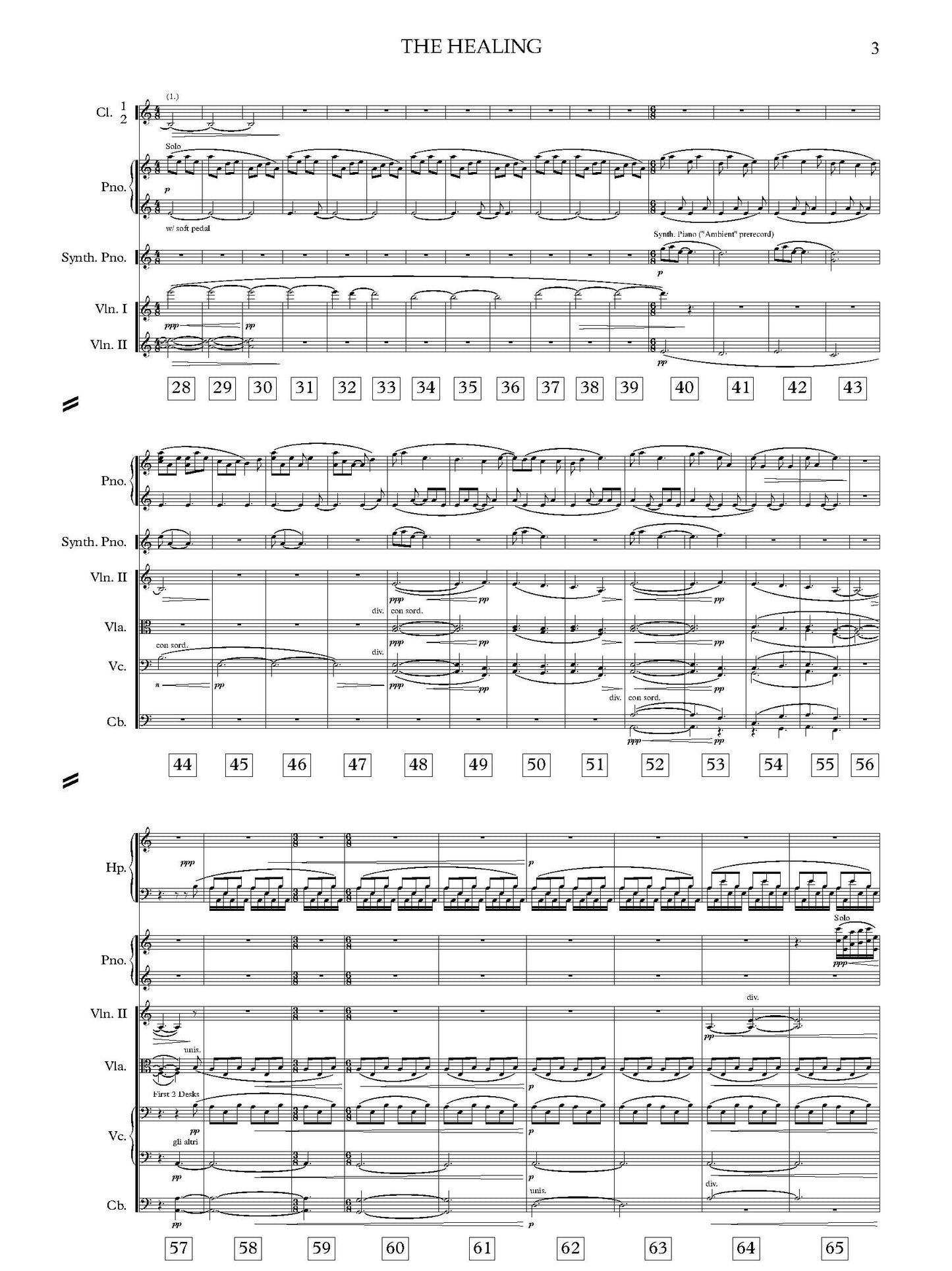 THE HEALING from Lady in the Water - James Newton Howard (Score Only) **DIGITAL DOWNLOAD**