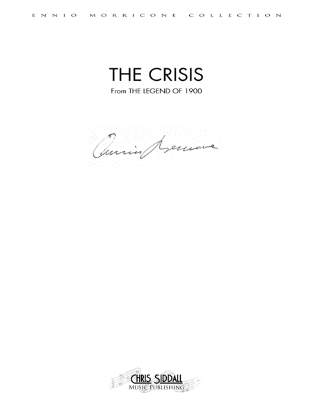 THE CRISIS from The Legend of 1900 - Ennio Morricone (Score & Parts) **DIGITAL DOWNLOAD**