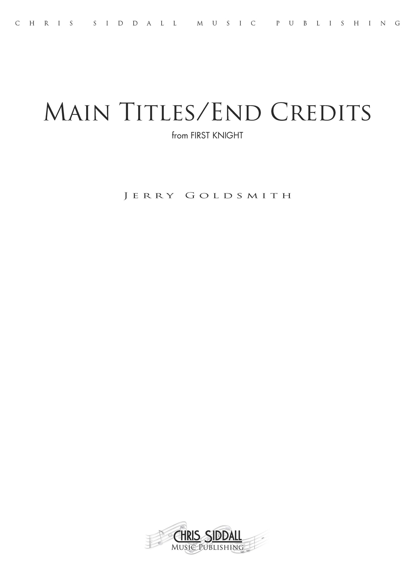 MAIN TITLES/END CREDITS from First Knight - Jerry Goldsmith (Score & Parts) **DIGITAL DOWNLOAD**