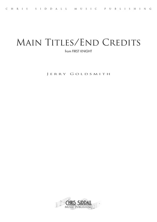 MAIN TITLES/END CREDITS from First Knight - Jerry Goldsmith (Score & Parts) **DIGITAL DOWNLOAD**