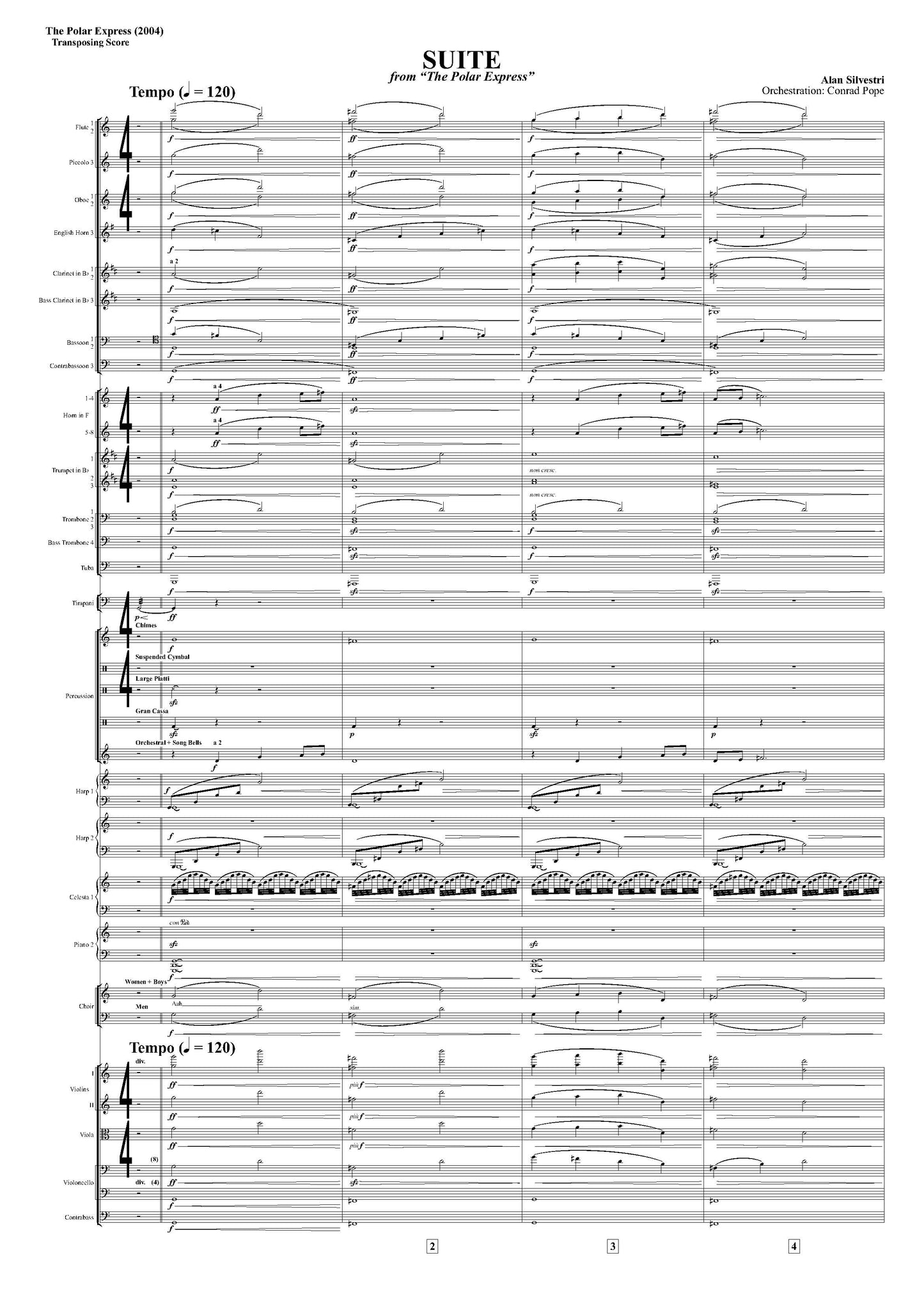 SUITE from The Polar Express - Alan Silvestri (Score Only) **DIGITAL DOWNLOAD**