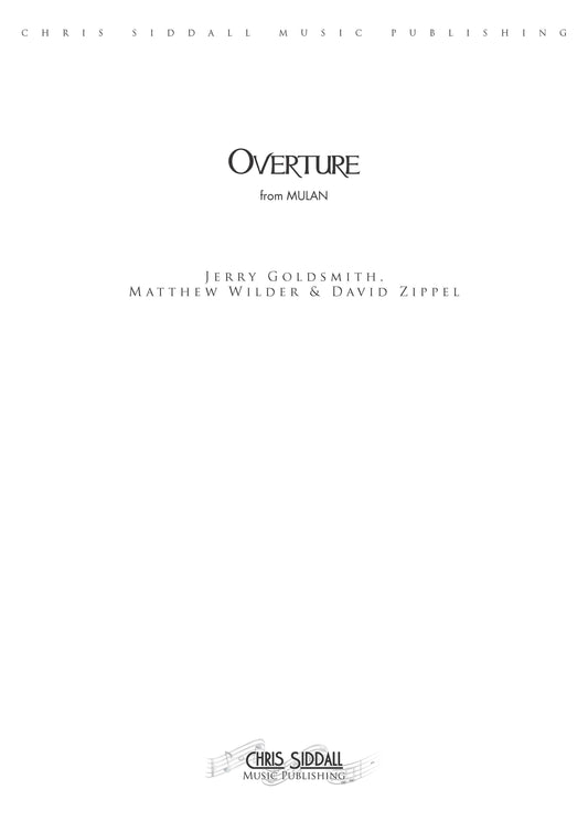 OVERTURE from Mulan - Jerry Goldsmith (Score & Parts) **DIGITAL DOWNLOAD**