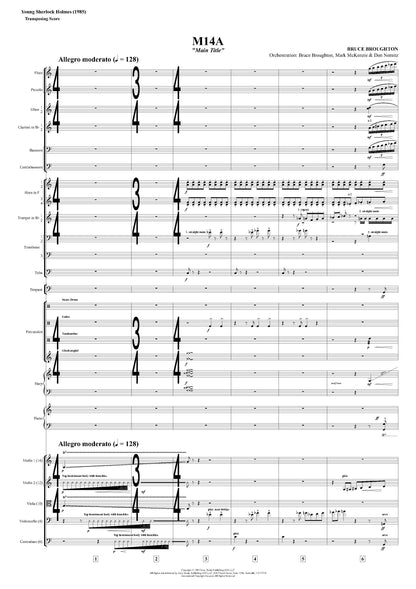 MAIN TITLE from Young Sherlock Holmes - Bruce Broughton (Score & Parts) **DIGITAL DOWNLOAD**