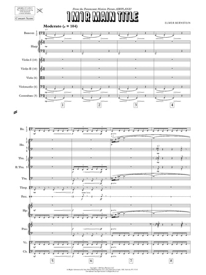 MAIN TITLE from Airplane! - Elmer Bernstein (Score Only) **DIGITAL DOWNLOAD**