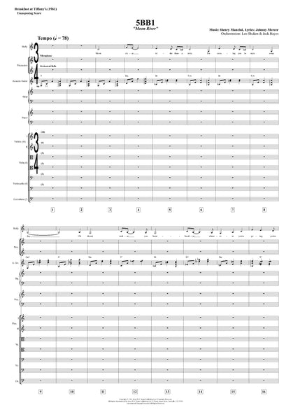 MOON RIVER from Breakfast at Tiffany's - Henry Mancini & Johnny Mercer (Score Only) **DIGITAL DOWNLOAD**
