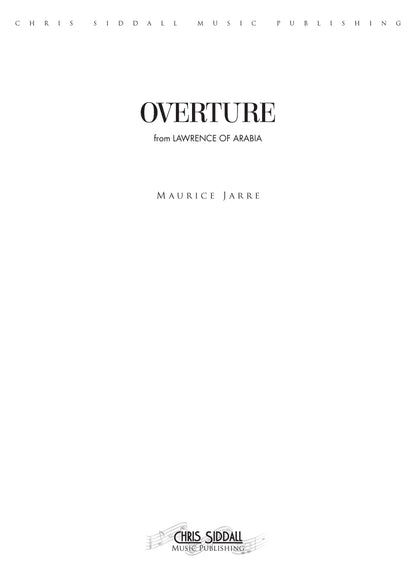 OVERTURE from LAWRENCE OF ARABIA - Maurice Jarre **PRINTED SCORE**