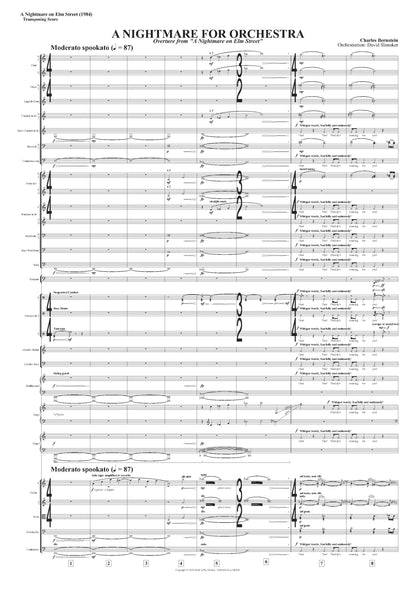 A NIGHTMARE FOR ORCHESTRA - Overture from A Nightmare on Elm Street - Charles Bernstein (Score Only) **DIGITAL DOWNLOAD**