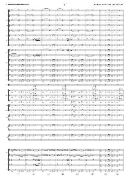 A NIGHTMARE FOR ORCHESTRA - Overture from A Nightmare on Elm Street - Charles Bernstein (Score Only) **DIGITAL DOWNLOAD**