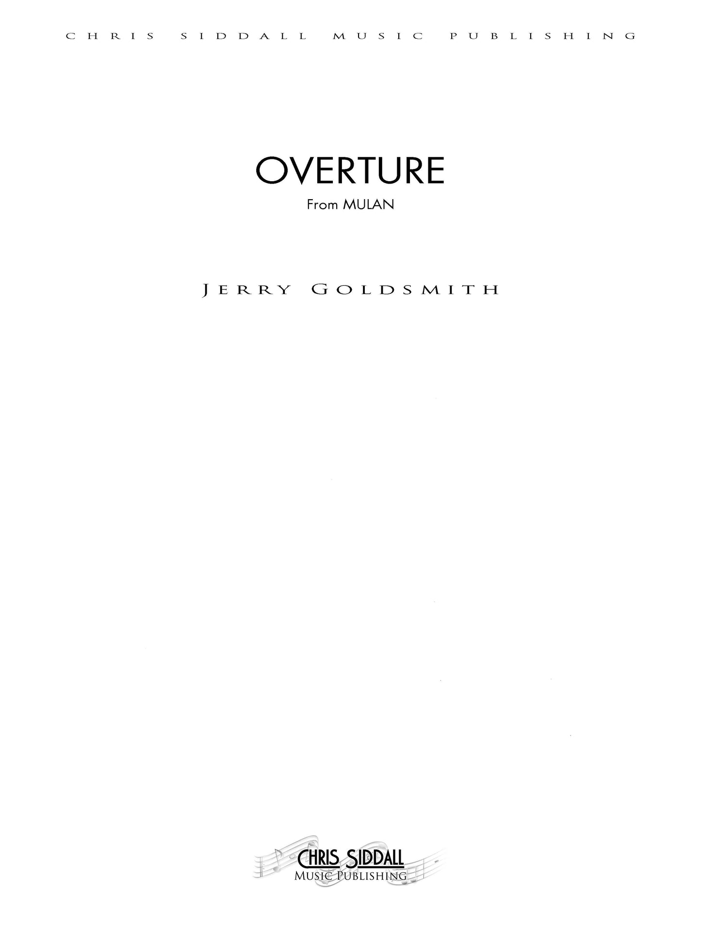 OVERTURE from Mulan - Jerry Goldsmith (Score Only) **DIGITAL DOWNLOAD**