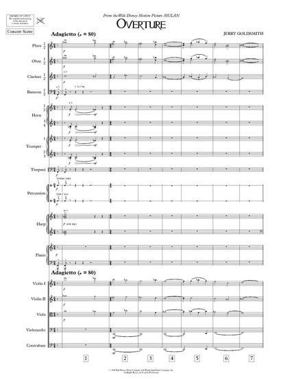 OVERTURE from Mulan - Jerry Goldsmith (Score Only) **DIGITAL DOWNLOAD**