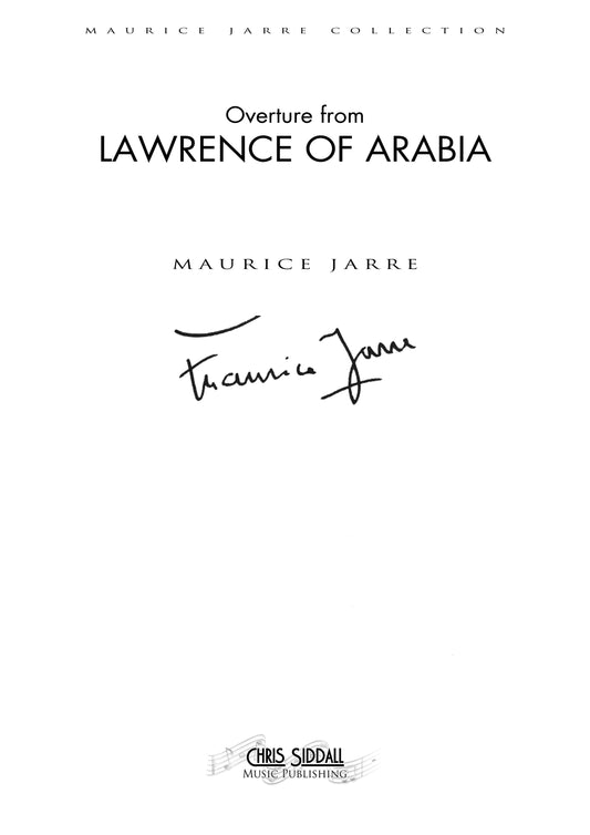 OVERTURE from LAWRENCE OF ARABIA - Maurice Jarre **PRINTED SCORE & PARTS SET**