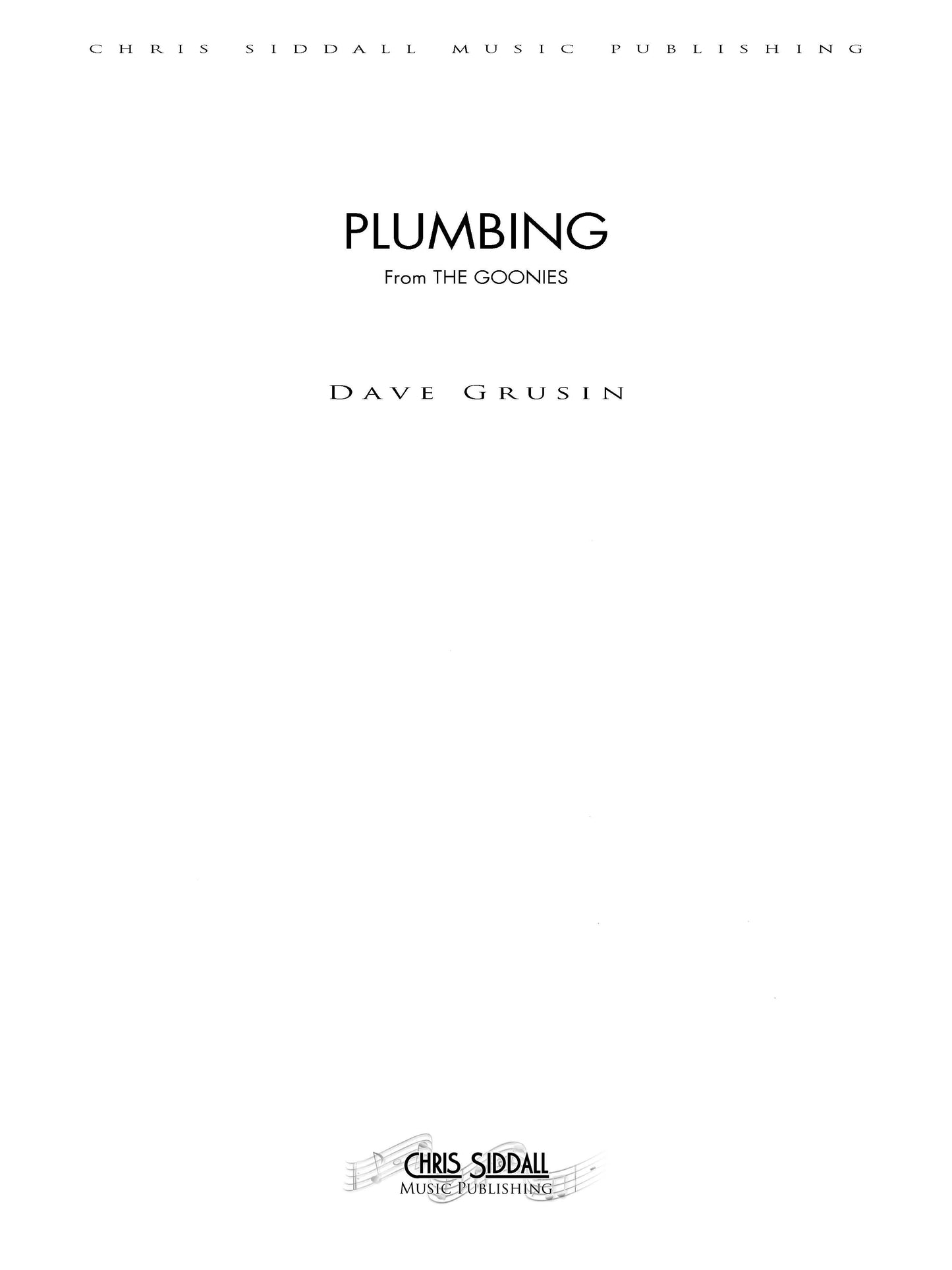 PLUMBING from The Goonies - Dave Grusin (Score Only) **DIGITAL DOWNLOAD**