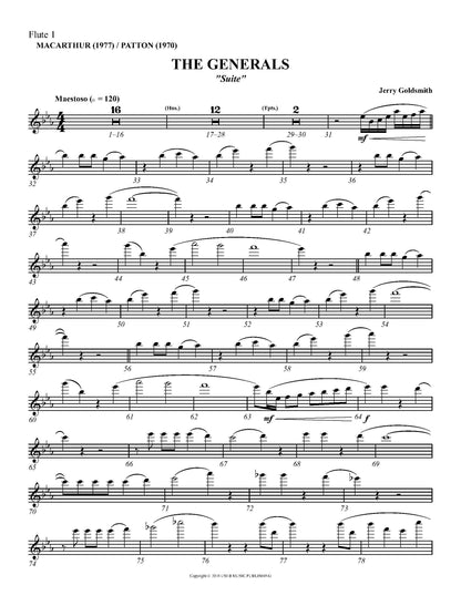 THE GENERALS: SUITE from MacArthur & Patton - Jerry Goldsmith (Score & Parts) **DIGITAL DOWNLOAD**