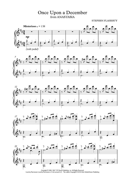 ONCE UPON A DECEMBER from Anastasia (Piano Solo) **DIGITAL DOWNLOAD**