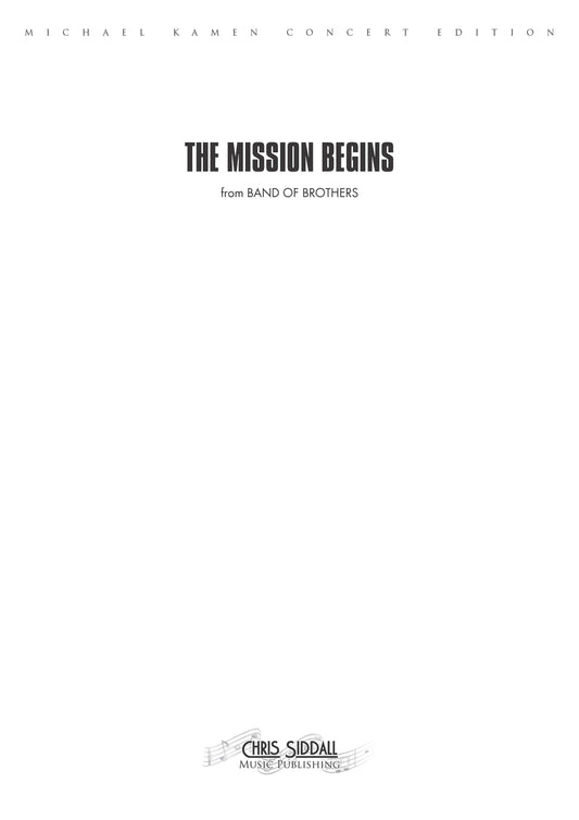THE MISSION BEGINS from Band of Brothers - Michael Kamen (Score & Parts) **DIGITAL DOWNLOAD**