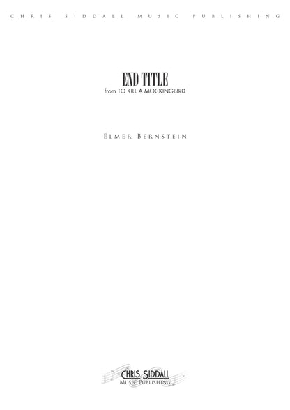 END TITLE from To Kill a Mockingbird - Elmer Bernstein (Score & Parts) **DIGITAL DOWNLOAD**