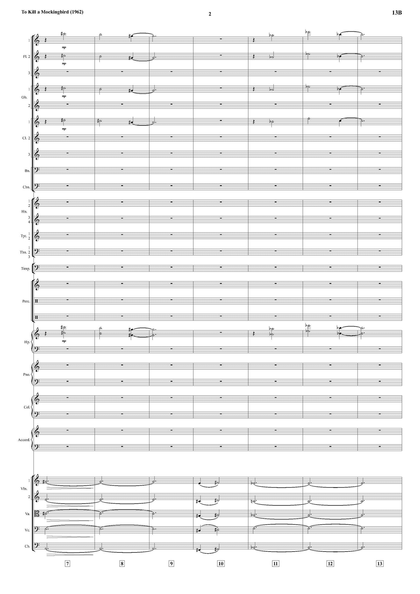 END TITLE from To Kill a Mockingbird - Elmer Bernstein (Score & Parts) **DIGITAL DOWNLOAD**