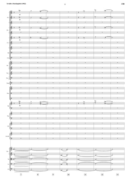END TITLE from To Kill a Mockingbird - Elmer Bernstein (Score & Parts) **DIGITAL DOWNLOAD**
