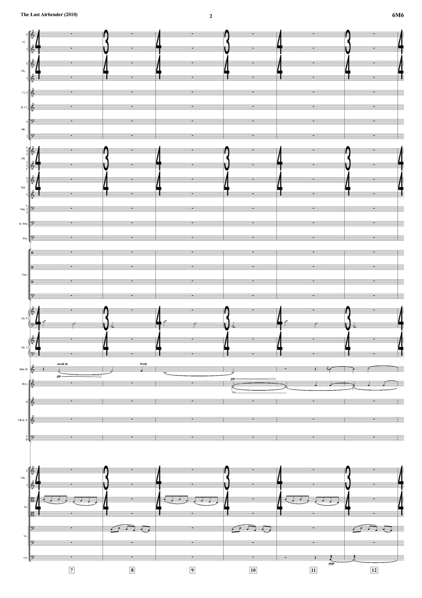 THE WAVE (FLOW LIKE WATER) from The Last Airbender - James Newton Howard (Score & Parts) **DIGITAL DOWNLOAD**