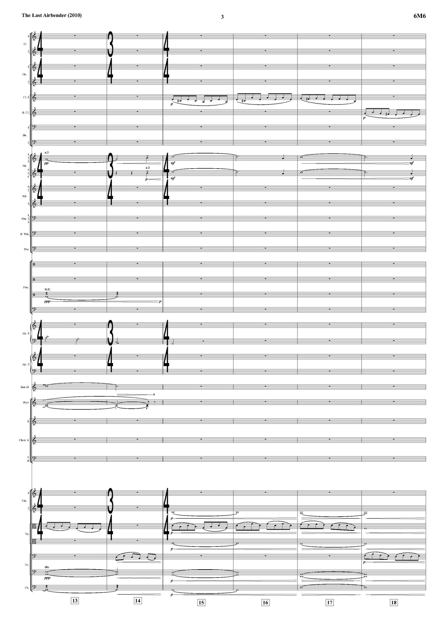 THE WAVE (FLOW LIKE WATER) from The Last Airbender - James Newton Howard (Score & Parts) **DIGITAL DOWNLOAD**