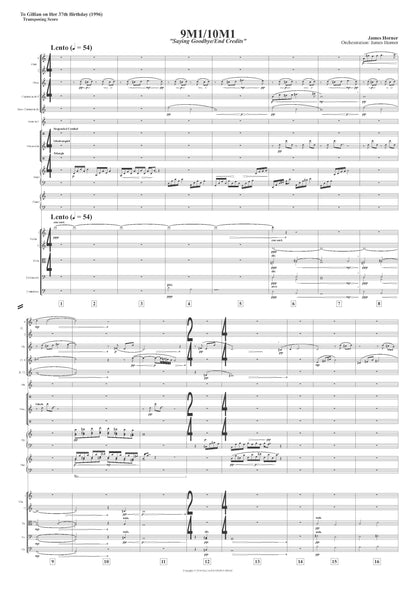 SAYING GOODBYE/END TITLE from To Gillian on Her 37th Birthday - James Horner (Score Only) **DIGITAL DOWNLOAD**
