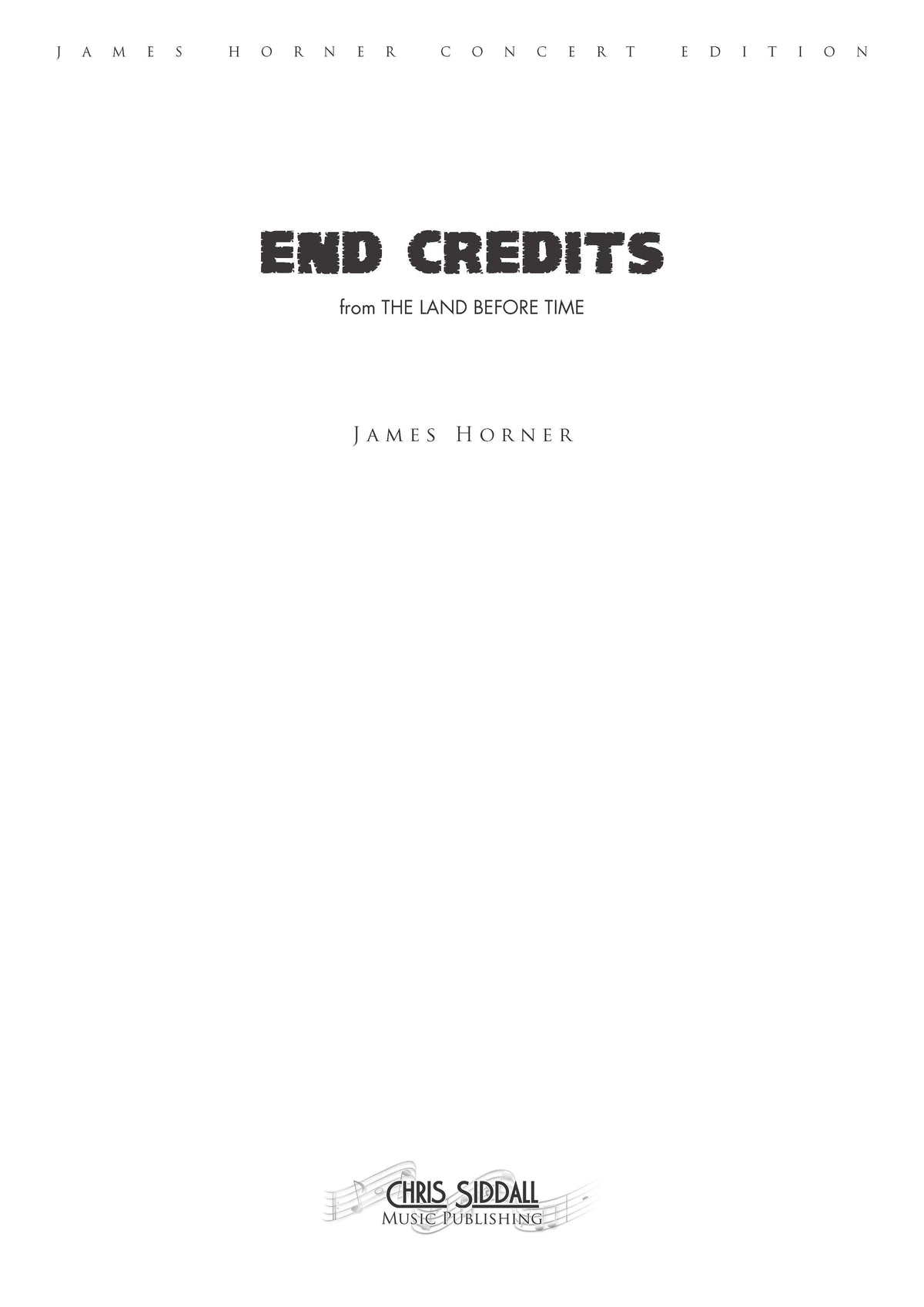 END CREDITS from The Land Before Time - James Horner (Score & Parts) **DIGITAL DOWNLOAD**