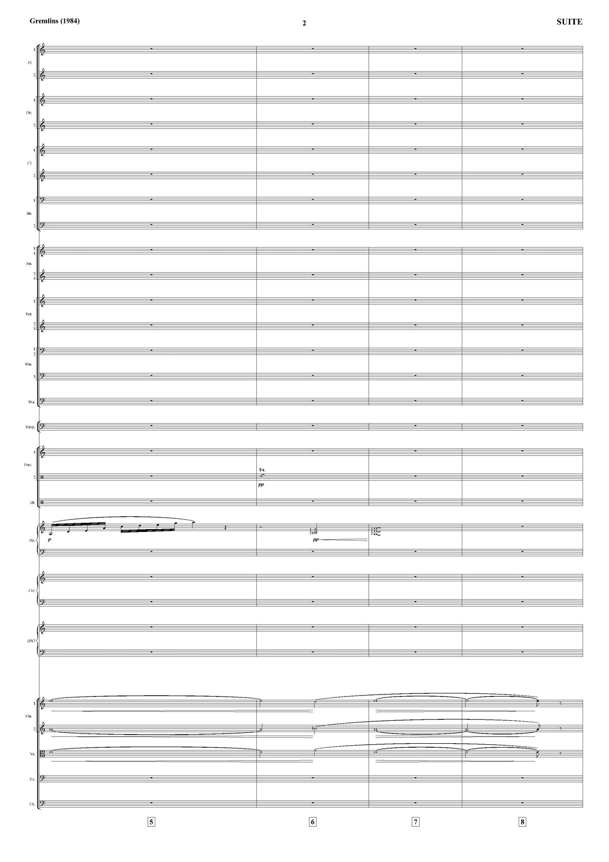 SUITE from Gremlins - Jerry Goldsmith (Score Only) **DIGITAL DOWNLOAD**