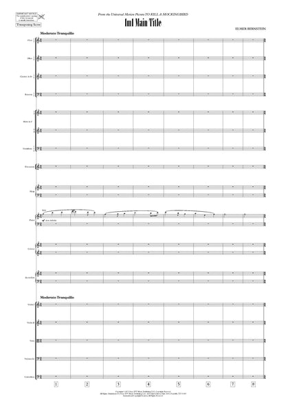 MAIN TITLE from To Kill a Mockingbird - Elmer Bernstein (Score & Parts) **DIGITAL DOWNLOAD**