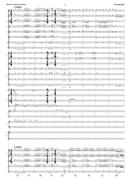 OVERTURE from Miracle on 34th Street - Bruce Broughton (Score Only) **DIGITAL DOWNLOAD**