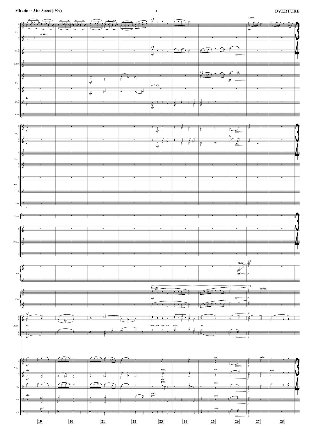 OVERTURE from Miracle on 34th Street - Bruce Broughton (Score Only) **DIGITAL DOWNLOAD**
