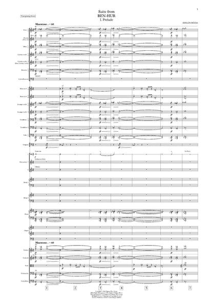 SUITE from BEN-HUR - Miklós Rózsa **PRINTED SCORE**