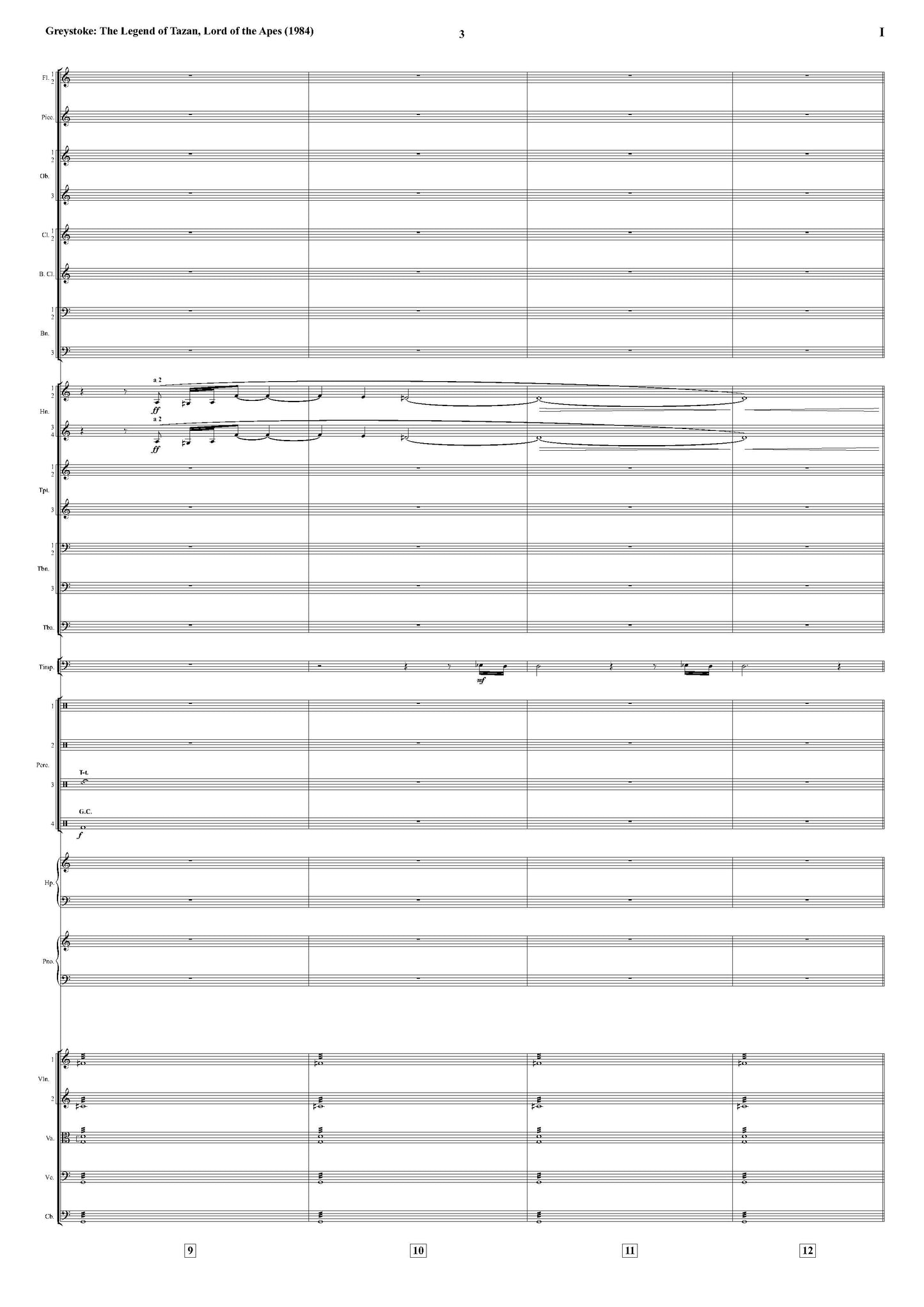 SUITE from Greystoke: The Legend of Tarzan, Lord of the Apes - John Scott (Score Only) **DIGITAL DOWNLOAD**