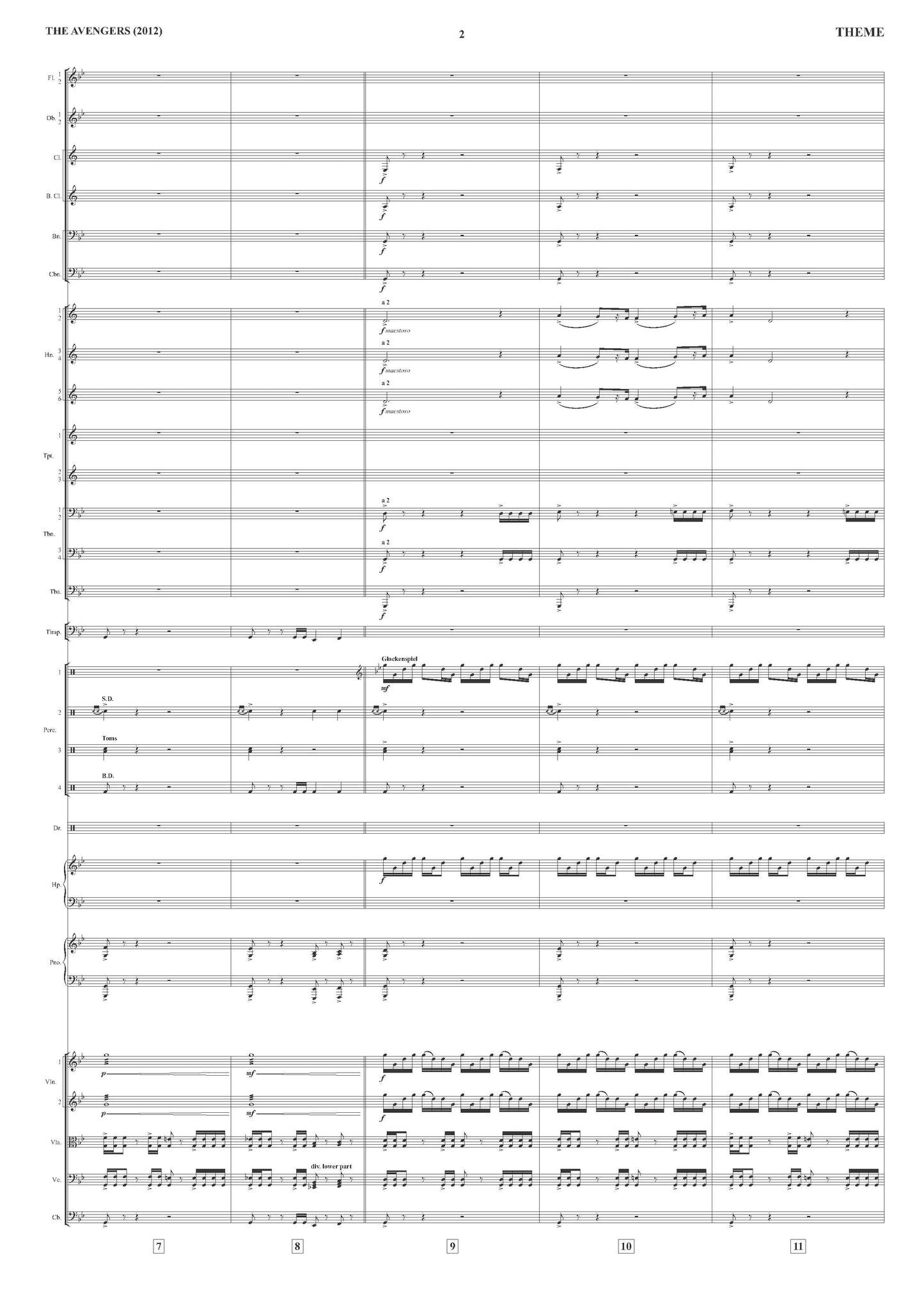 THEME from The Avengers - Alan Silvestri (Score Only) **DIGITAL DOWNLOAD**