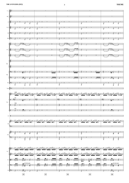 THEME from The Avengers - Alan Silvestri (Score & Parts) **DIGITAL DOWNLOAD**