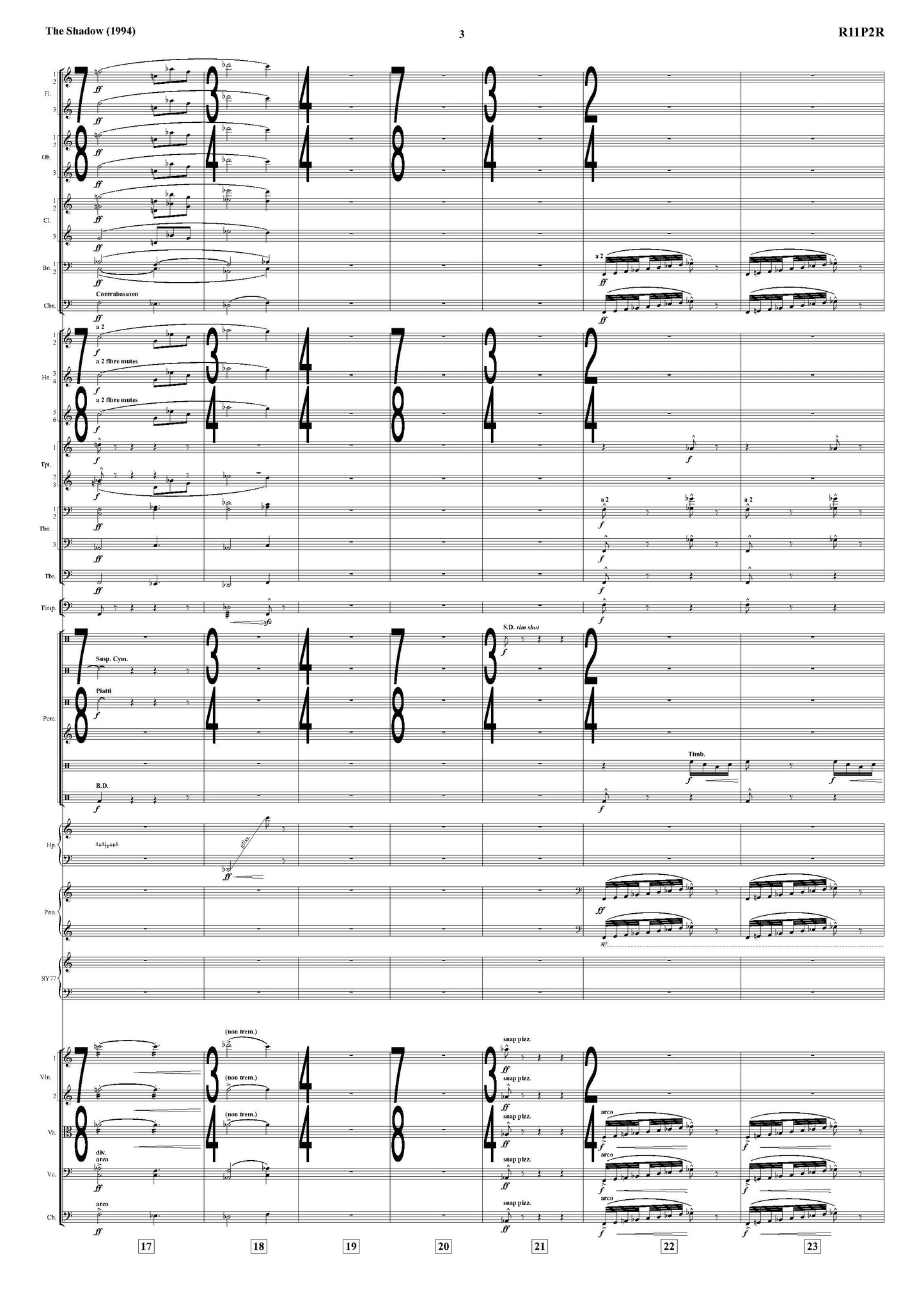 THE MIRRORS from The Shadow - Jerry Goldsmith (Score Only) **DIGITAL DOWNLOAD**