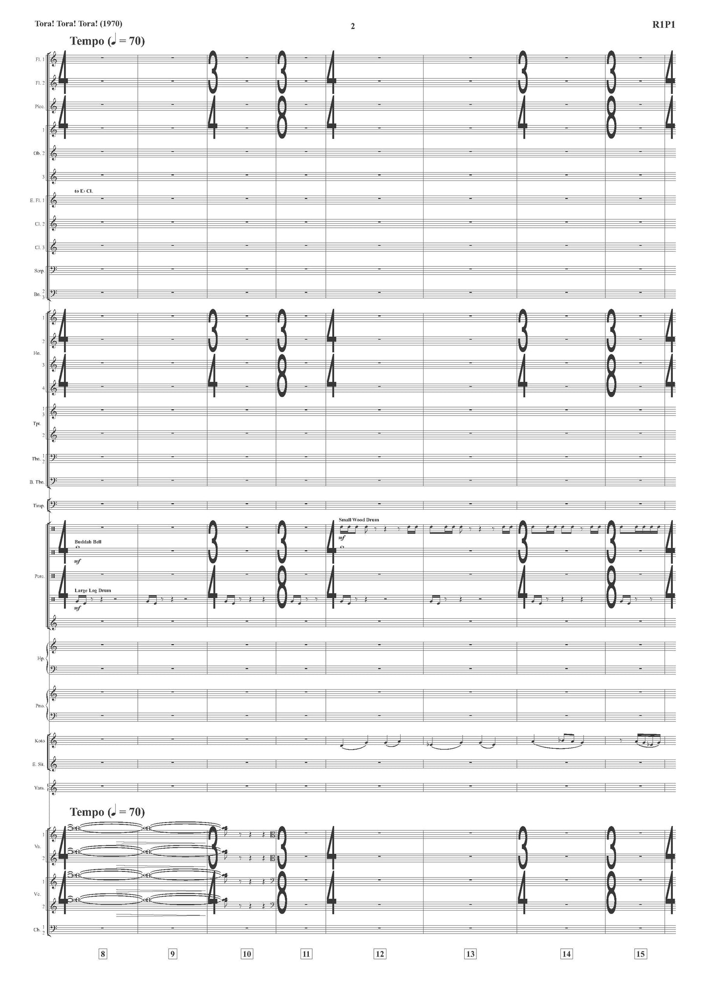 MAIN TITLE from Tora! Tora! Tora! - Jerry Goldsmith (Score Only) **DIGITAL DOWNLOAD**