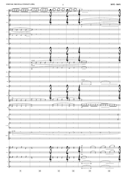 THE SECOND COMING - Omen III: The Final Conflict - Jerry Goldsmith (Score Only) **DIGITAL DOWNLOAD**