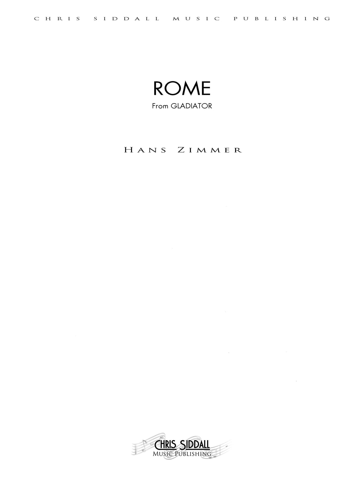 ROME from Gladiator - Hans Zimmer (Score Only) **DIGITAL DOWNLOAD**