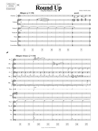 ROUND UP (A PIG THAT THINKS IT'S A DOG) from Babe - Nigel Westlake (Score Only) **DIGITAL DOWNLOAD**