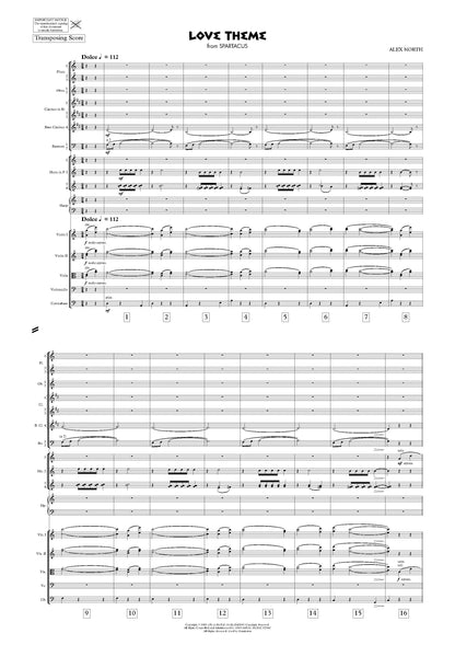 LOVE THEME from Spartacus - Alex North (Score Only) **DIGITAL DOWNLOAD**