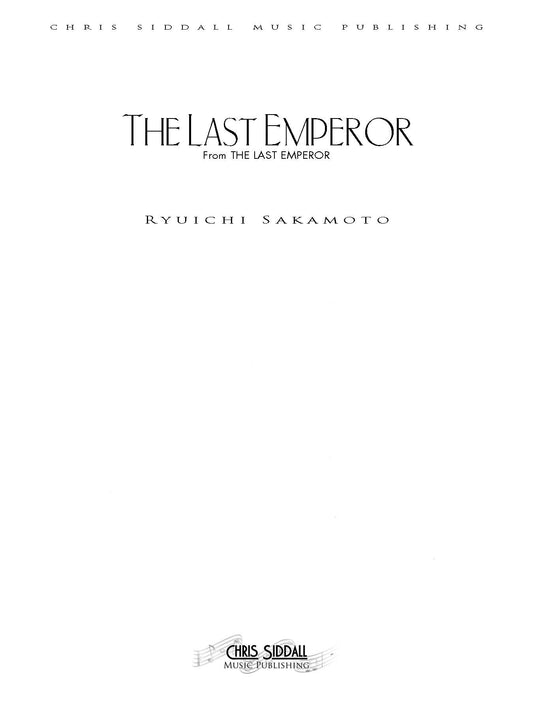 THE LAST EMPEROR (MAIN TITLE THEME) from The Last Emperor - Ryuichi Sakamoto (Score Only)**DIGITAL DOWNLOAD**