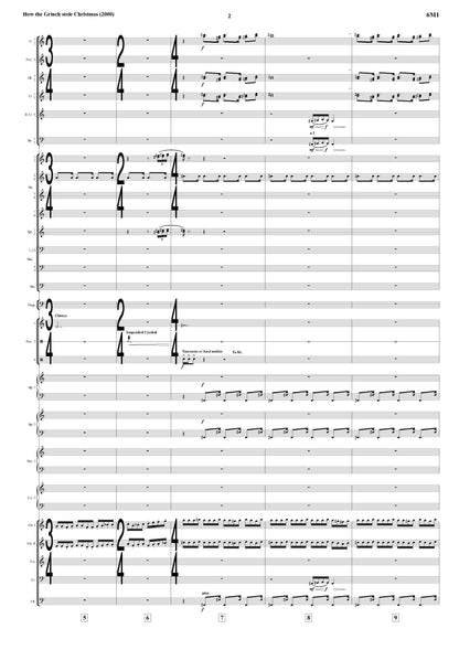 THE SLEIGH OF PRESENTS from How the Grinch Stole Christmas - James Horner (Score & Parts) **DIGITAL DOWNLOAD**