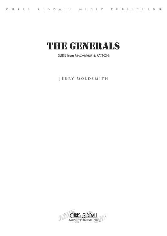 THE GENERALS: SUITE from MacArthur & Patton - Jerry Goldsmith (Score Only) **DIGITAL DOWNLOAD**